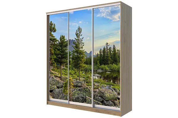 картинка Шкаф-купе 3-х дверный с фотопечатью Природа от магазина КУПИ КУПЕ